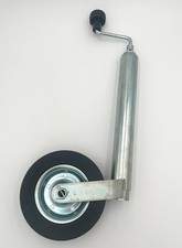 Anhänger Stützrad D48 150kg Vollgummirad Drucklager Spindel Kurbel Fuß Stütze