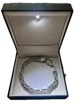 Königsarmband Rund 6 mm 925er Silber Diamantiert HochglanzpoliertHerren