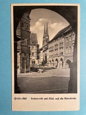 Alte AK von Görlitz, Untermarkt mit Blick auf die Peterskirche, nicht gelaufen