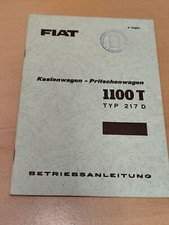 Betriebsanleitung Fiat 1100T 217 D Anleitung Buch Auto  K31