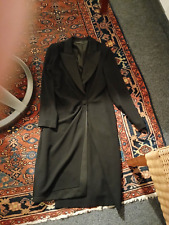 Louis Féraud-Kleid im Smoking-Stil mit Wickelfront, 40, schwarz Wollgeorgette