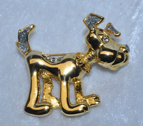 Brosche modeschmuck hund - -,