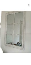 Deko Fensterladen Fenster Spiegel Shabby Chic Vintage Weiß