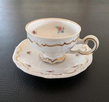 1949 Weimar Carstens Sammeltasse Mokka Mocca grün Rosa Rot Gold Streublumen Blau