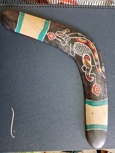 Bumerang bemalt 37cm - (deko),