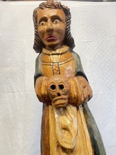 Handgeschnitzte alte Holzfigur, ca.70cm hoch,