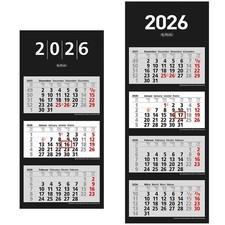 Herlitz 3 / 4 Monatskalender 2026 Premium Wandkalender Bürokalender Kalender
