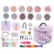 Schmuck Bastelset 5800+ Perlen DIY Koffer Kinder Erwachsene Armband Zubehör