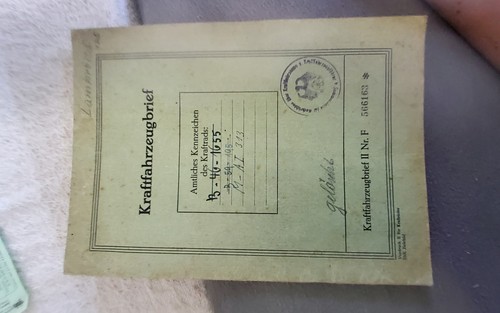 Alter kfz brief - kfz,