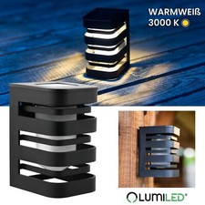 LUMILED Solar Wandleuchte LED Solarlampen Außen Garten IP44 Dämmerungssensor