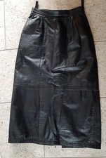 BUNDFALTEN-LEDERROCK Gr36  Original 70iger JAHRE 