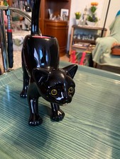 Schwarz keramik katze - katze, teelicht
