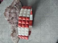 Armband Strech Koralle Weiß  und Rot Top Zustand