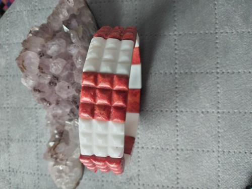 Armband strech koralle weiß - strech,