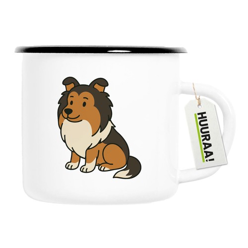 Emaille tasse shetland - emaille,