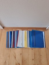 50 Schnellhefter Blau Schwarz Weiß Gelb Rot Ordner Mappen 