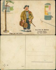 Ansichtskarte  Halt gegen das Licht Mann (zwei Frauen erscheinen) 1922