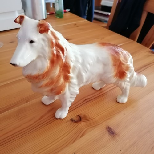 Alte collie keramik figur - collie,