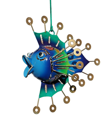Deko metall kugel fisch - metall,