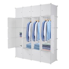 Kleiderschrank DIY Regalsystem Steckregal 20 Würfel 45cm Tiefe