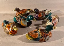 6 Stück alte Holz Enten