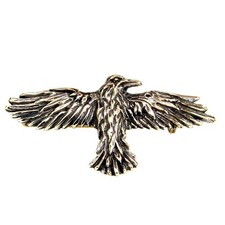 Rabe Brosche Bronze Symbol