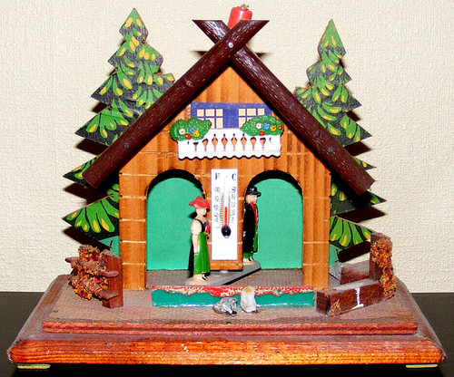 Vintage holz wetterhäuschen - holz,
