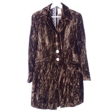 STIFF Mantel Gehrock Samt Braun Gr. 36 S