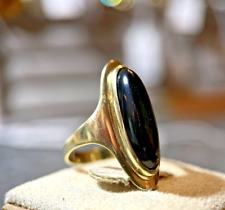 8 Karat Gold Ring Schwarzer Onyx Vintage 333 Gelbgold 4 Gramm Gr. 59