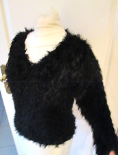 fellpulli IX-O Pullover flauschpulli 3/4arm V-ausschnitt winter kastig kurz M 40