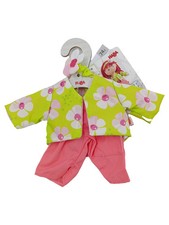 HABA Puppenkleidung Set für 30cm Puppen Blumenmuster Grün Rosa Neu