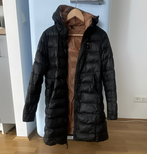 Blauer damen daunenmantel lang - daunenmantel,