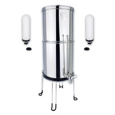 Newton Schwerkraftbetriebenes Fluoridwasserfiltersystem mit 8 Zoll Ständer und Wasserwaagehahn