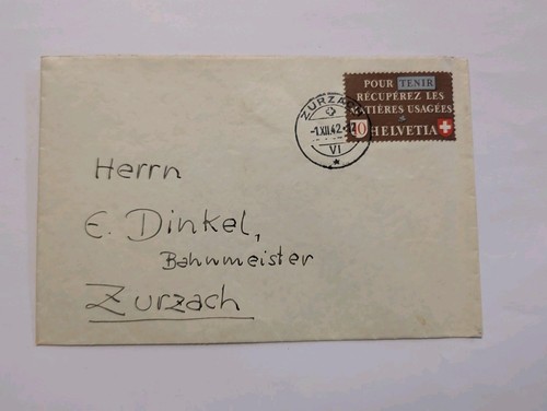 Schweiz brief zurzach 1942 - brief,