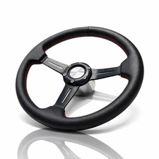 Bootslenkrad Leder Optik Alu