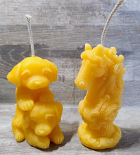 2  Kerzen - Bienenwachs -