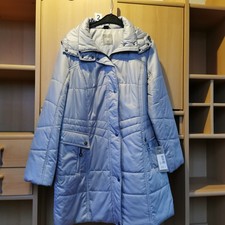 Damen Anorak / Winterjacke mit ab. Kapuze in Hellgrau - Gr. 46 & 50 Neuwertig !
