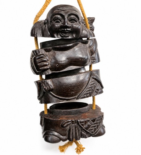 Antikes japanisches hotei holz - antikes,