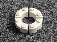 Lego 4 x 3063 Rundstein weiß