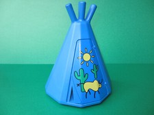 Lego Duplo Indianer Zelt blau Tür Tipi Wigwam Cowboy Indianer Set 2436 (110724W)