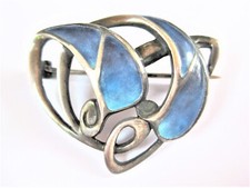 Jugendstil Brosche Silber 900