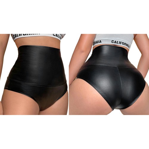 Damen wet look kunstleder - wet,