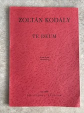 Kodaly Te Deum Klavierauszug Vocal Score Edition Universal