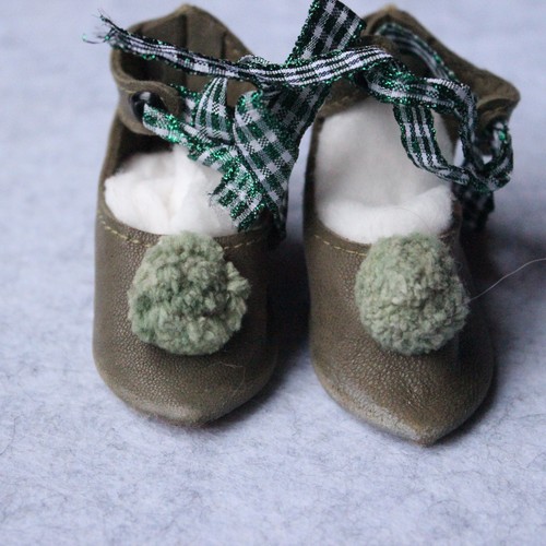 Jumeau puppenschuhe aus - aus, leder