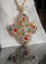 Lange Kette mit XXL  Strass