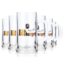 6x Bitburger Bier Glas 0,3l