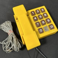 DDR Telefon Gelb Spielzeugtelefon Tastentelefon Vintage Sammler Prefo