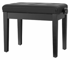 Klavierbank Klavier Bank Sitz Hocker Stuhl Piano Leder sehr stabil Schwarz Matt