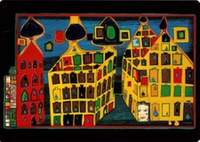Kunstkarte Hundertwasser "Mit