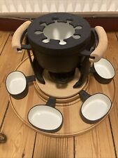 Prächtiges Vintage  Denmark Digsmed/Nissen  Fondue m.Drehteller,6 Schalen..